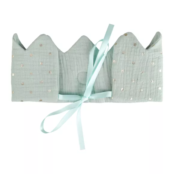 Corona compleanno bambini cotone (40 cm) Roi Verde