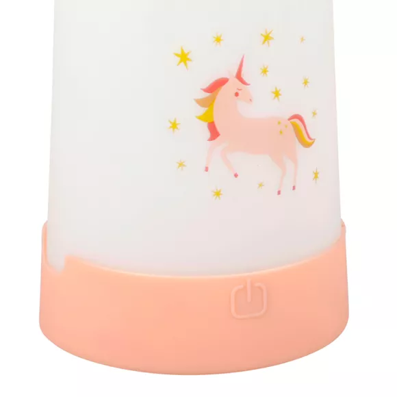 Lámparita de noche nómada niño pilas (18,8 cm) Licorne Rosa