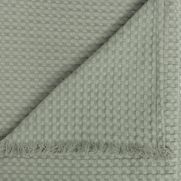 Bettüberwurf aus Baumwolle (130 x 180 cm) Widdy Seladongrün