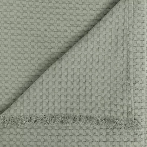 Runner letto cotone (130 x 180 cm) Widdy Verde pallido