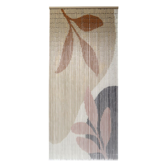 Tenda per porta bambù (90 x 200 cm) Abstraction Beige