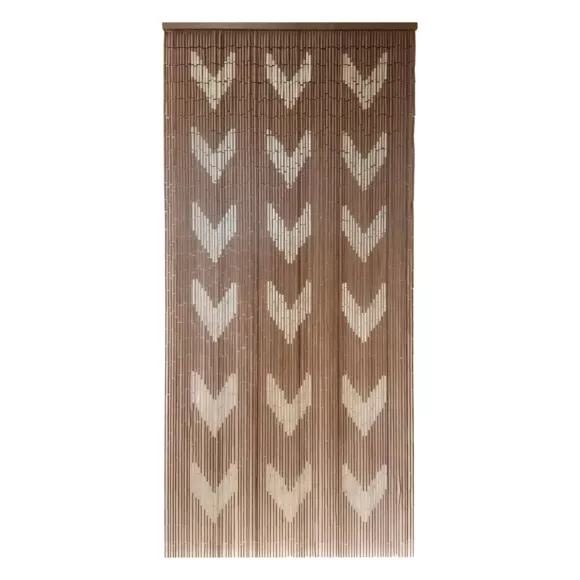 Türvorhang Bambus (90 x 200 cm) Chevron Taupe