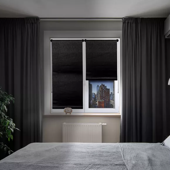 STORE ENROULEUR OCCULTANT TEXTURE 60X90CM - NOIR
