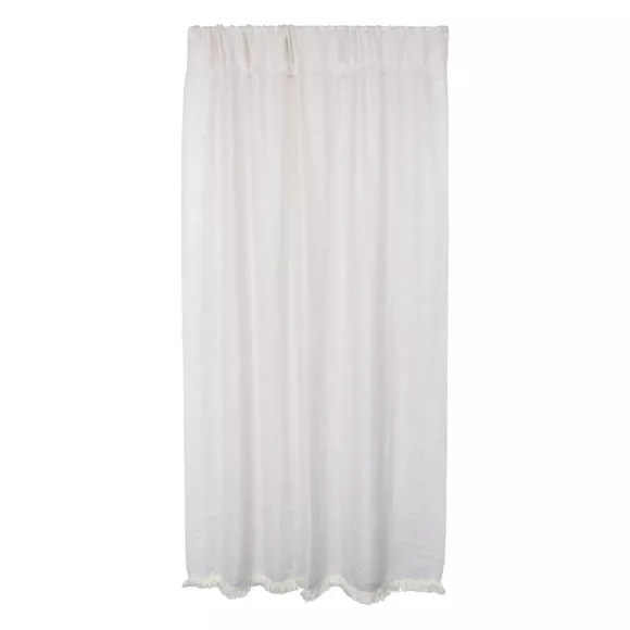 RIDEAU DE PORTE POLYESTER/LIN TISSE 135X225CM - NATUREL