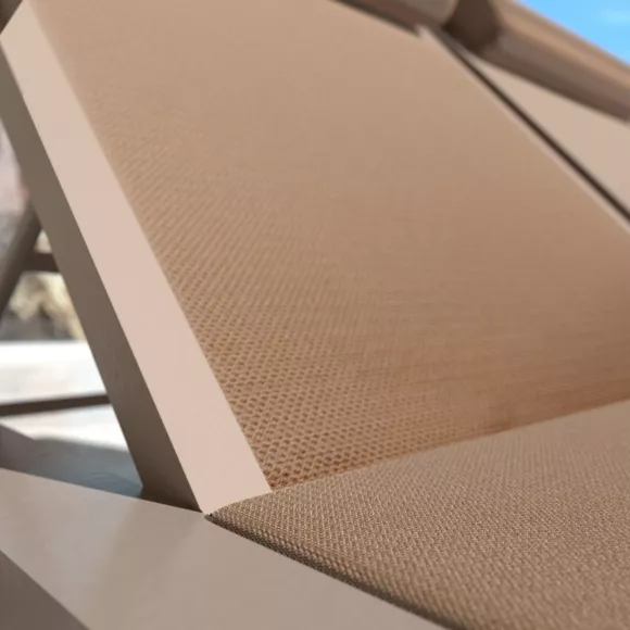 2 persoons ligbed textileen Pirae - Taupe