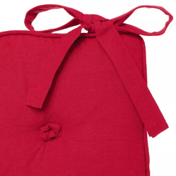 Coussin de chaise carré Datara 5 points Rouge 2