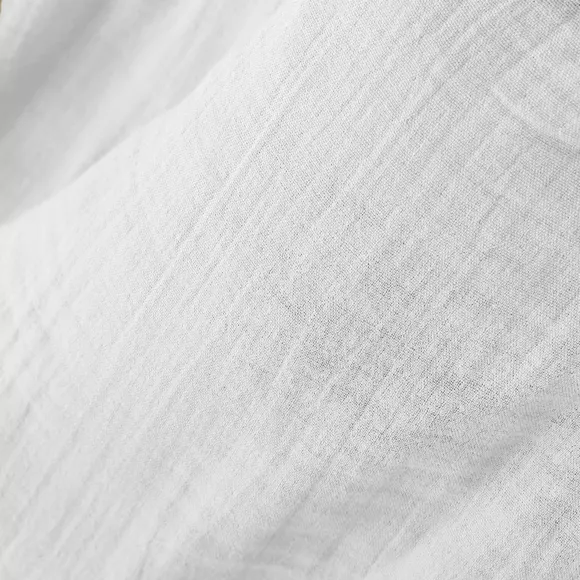 Rechteckige Tischdecke aus Baumwoll-Gaze (L250 cm) Gaïa Weiß