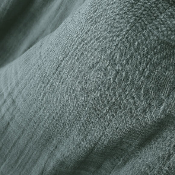Mantel rectangular en gasa de algodón (L250 cm) Gaïa Azul trullo