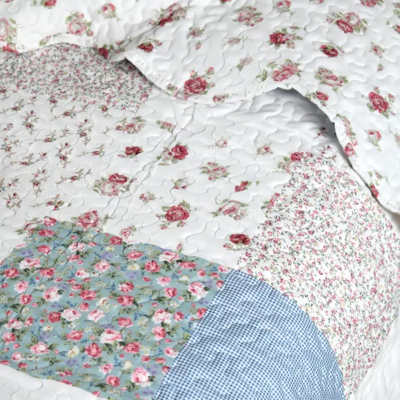 Bedsprei met kussensloop (180 x 240 cm) Agnes Meerkleurig