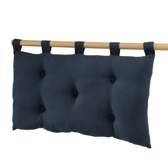 Testata letto garza di cotone (80 cm) Gaïa Blu notte