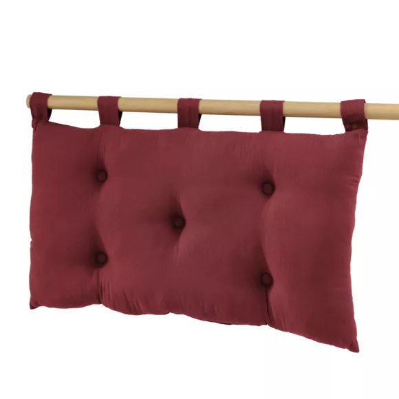 Cabecero en gasa de algodón (80 cm) Gaïa Burdeos