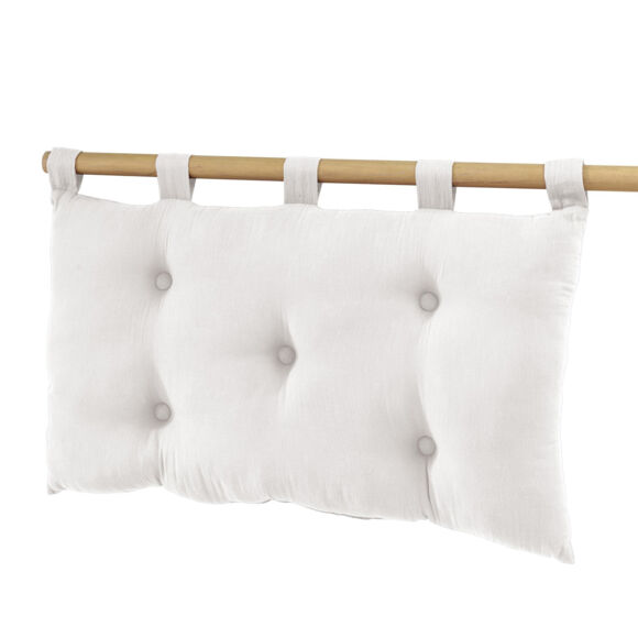 Testata letto garza di cotone (80 cm) Gaïa Bianco chantilly