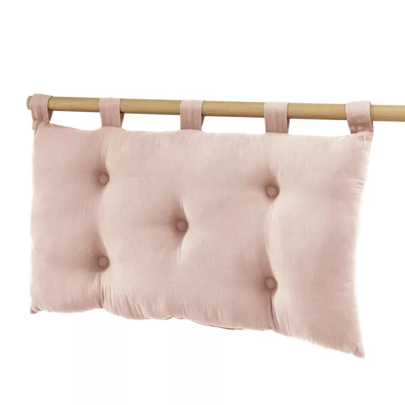 Testata letto garza di cotone (80 cm) Gaïa Rosa cipria
