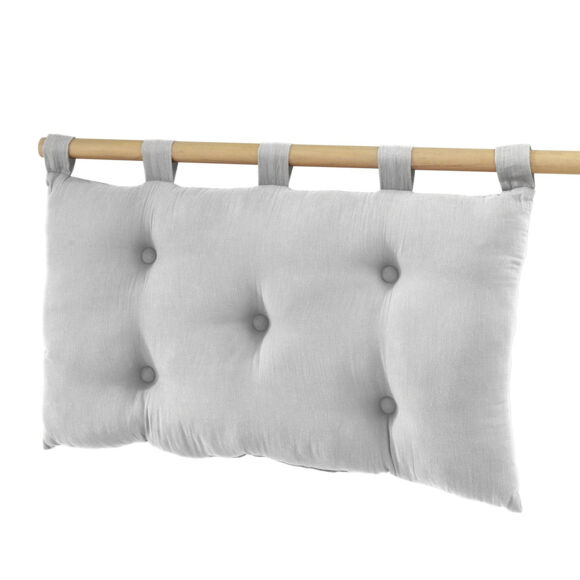 Tête de lit gaze de coton (80 cm) Gaïa Gris nuage