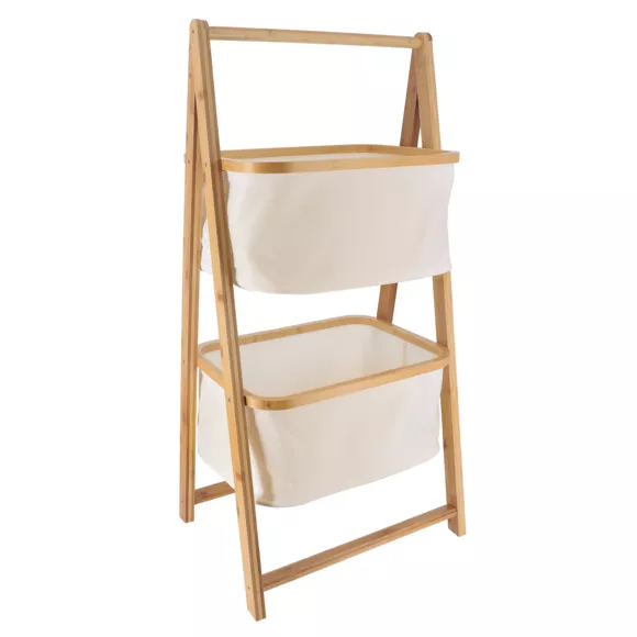 Estante baño 2 niveles cestas (H94 cm) Purebamboo Crudo