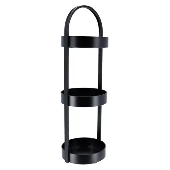 DESSERTE METAL RONDE 3 NIVEAUX  - NOIR