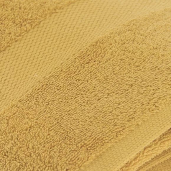SERVIETTE DE BAIN 90X150 CM 100% COTON - MOUTARDE