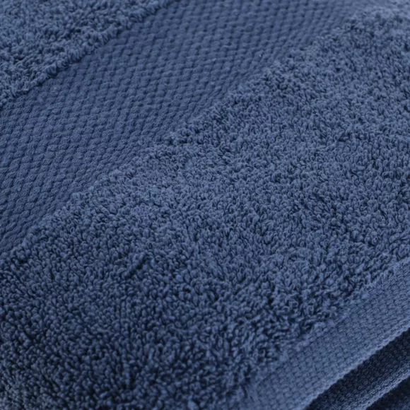 SERVIETTE DE BAIN 90X150 CM 100% COTON - BLEU MARINE
