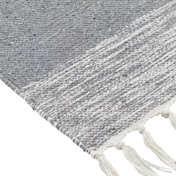 TAPIS AMBRE COTON/AUTRES FIBRES 45X90 CM - GRIS