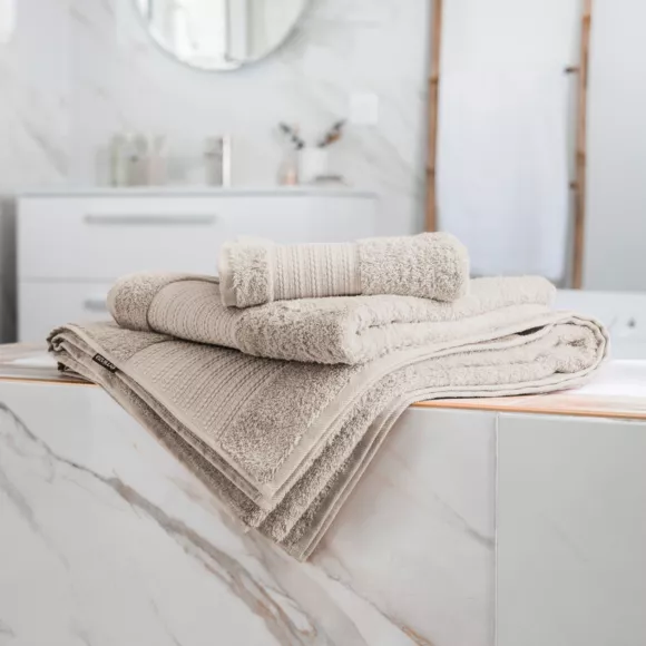 Serviette de bain coton bio (70 x 130 cm) Garance Beige pampa 3
