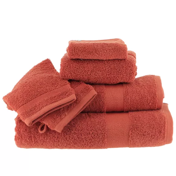 Set van 2 katoenen washandjes (15 x 21 cm) Timeless Terracotta