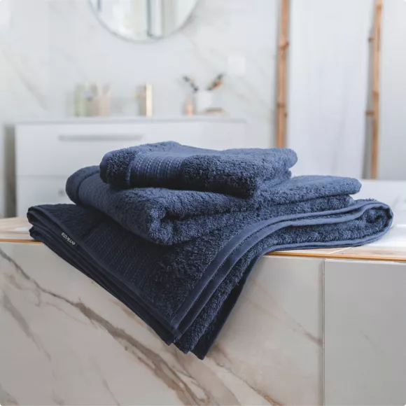 Asciugamano cotone bio (90 x 150 cm) Garance Blu notte 3