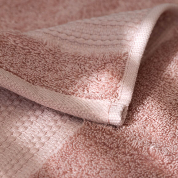 Asciugamano bagno cotone bio (50 x 90 cm) Méline Rosa pesca