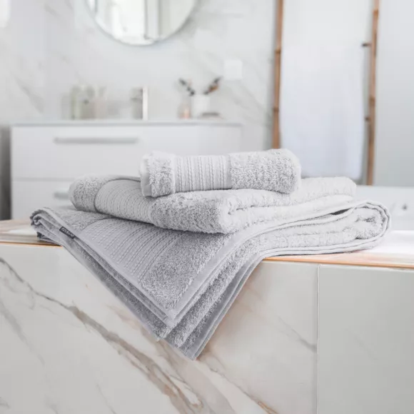 Asciugamano cotone bio (70 x 130 cm) Garance Grigio nuvola 3