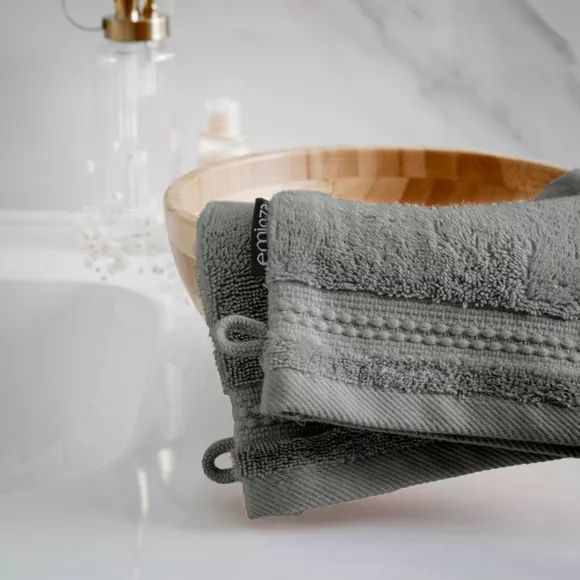 Set van 2 washandjes biologisch katoen Garance Rozemarijn groen 2