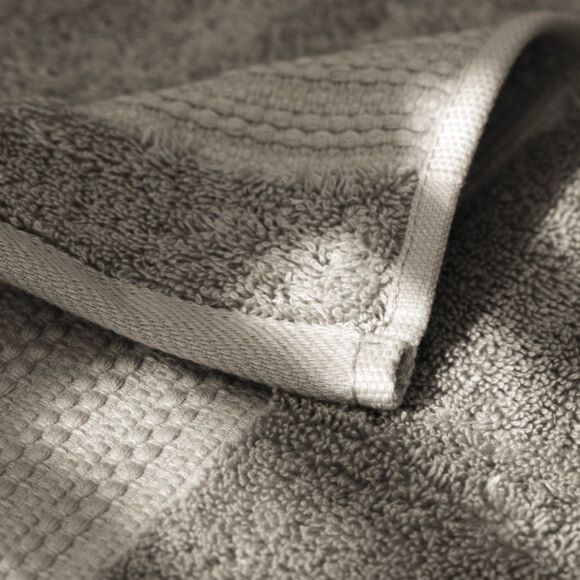 Toalla en algodón orgánico  (90 x 150 cm) Méline Gris arcilla