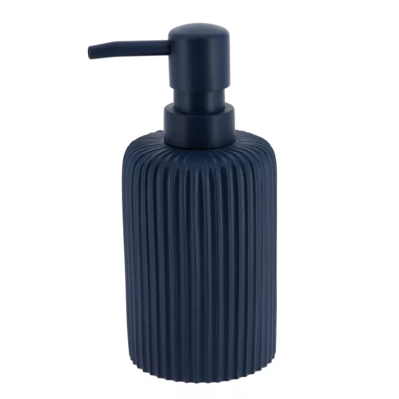 Set di accessori bagno in resina Strié Blu marino