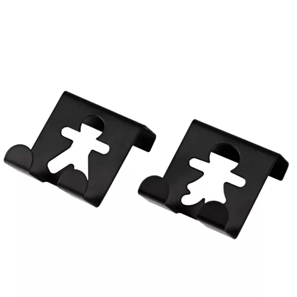 SET 2 PETITES PATERES BONHOMME METAL A SUSPENDRE - NOIR
