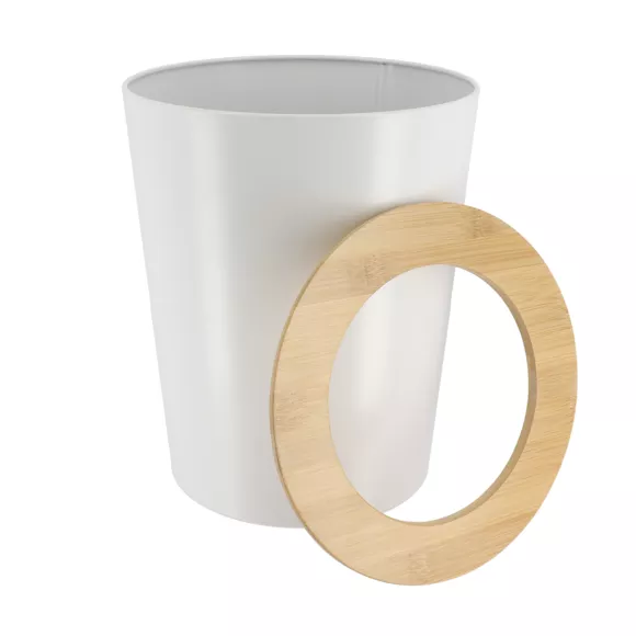 Prullenbak 5L Purebamboo Wit