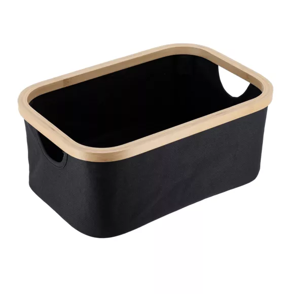 Opbergmand opklapbaar (L38 x H26 cm) Purebamboo Zwart