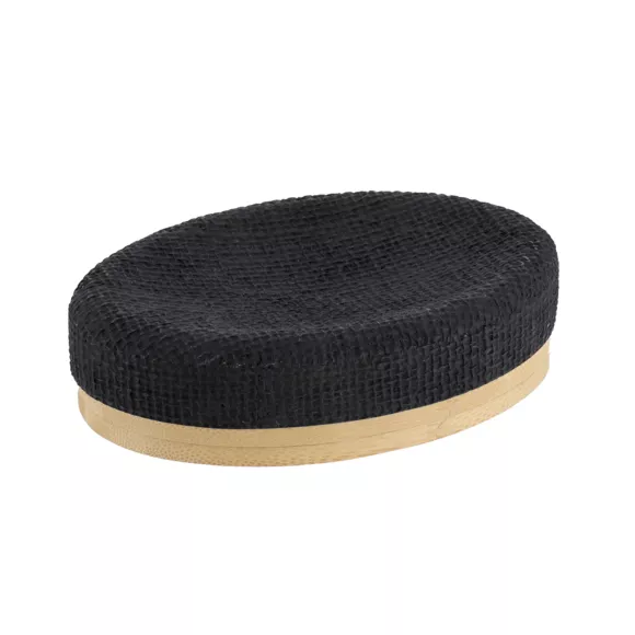 Set d'accessoires salle de bain effet Maille Noir
