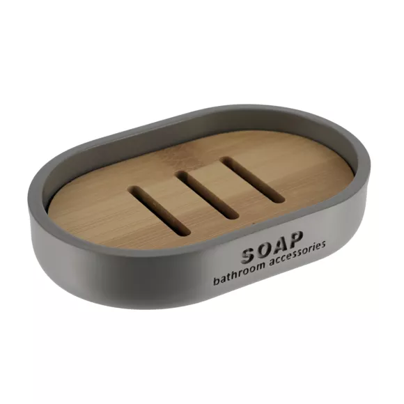 Set di accessori bagno Puro bambù Grigio