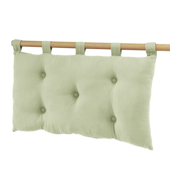 Testata letto garza di cotone (80 cm) Gaïa Verde salvia