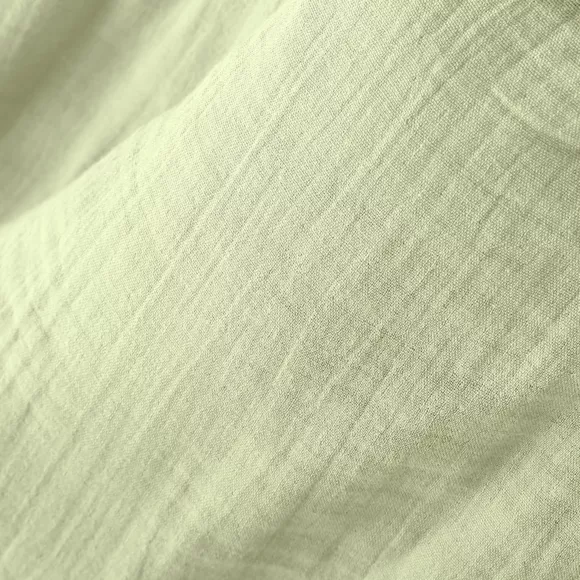 Federa rettangolare garza di cotone (L80 cm) Gaïa Verde tiglio 2