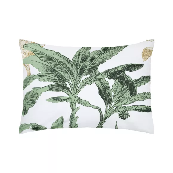 Funda de almohada rectangular en percal de algodón (50 x 70 cm) Arama Amarillo