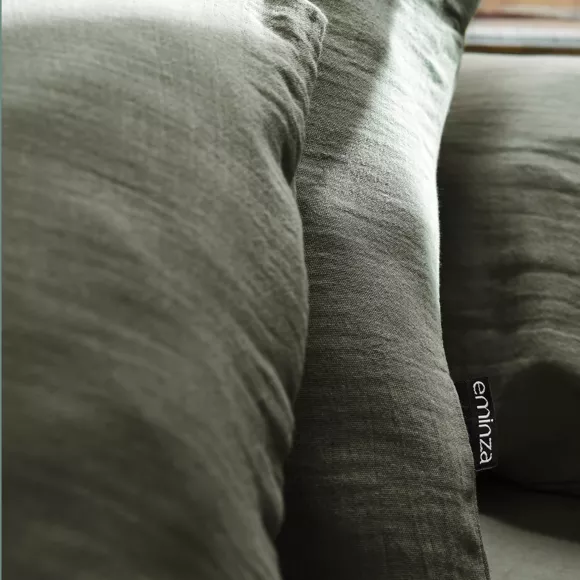 Lenzuolo con angoli di cotone (90 x 200 cm) Gaïa Verde rosmarino