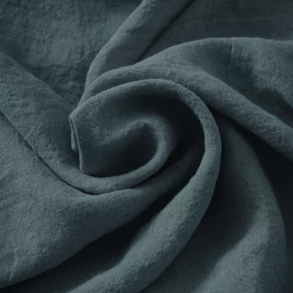 Drap housse lin lavé (140 cm) Louise Gris ardoise 2
