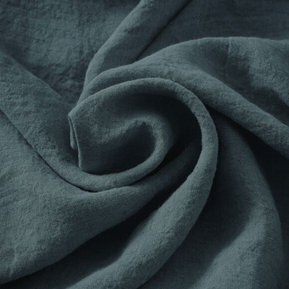 Funda de almohada cuadrada en lino lavado (60 cm) Louise Gris pizarra 2