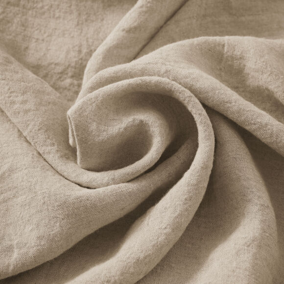 Mantel rectangular lino lavado (L350 cm) Louise Beige