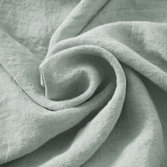Mantel rectangular lino lavado (L250 cm) Louise Verde eucalipto