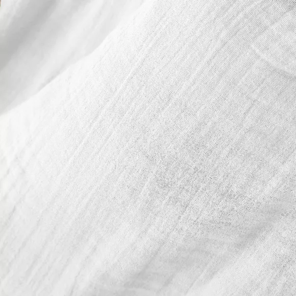 Funda de almohada cuadrada de gasa de algodón (80 x 80 cm) Gaïa Blanco chantilly