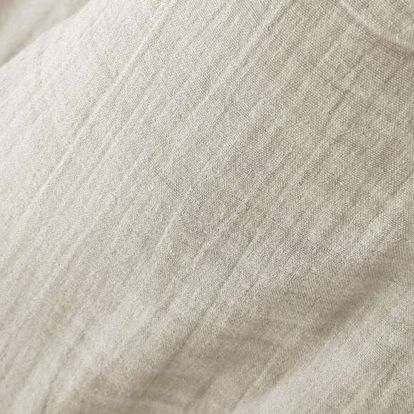 Funda de almohada cuadrada de gasa de algodón (80 x 80 cm) Gaïa Beige pampa