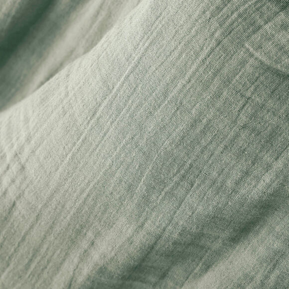 Funda de almohada cuadrada de gasa de algodón (80 x 80 cm) Gaïa Verde eucalipto