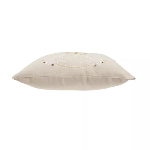 Housse de coussin carrée (40 cm) Mandala Ecru 3