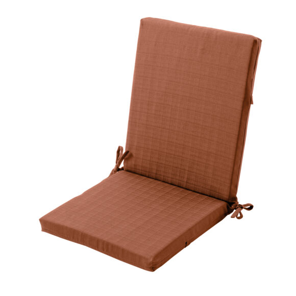 EM - Coussin de chaise dŽhoussable avec dossier 90 x 40 cm Polyester uni SUNSET Terracotta