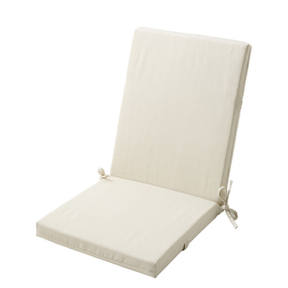 EM - Coussin de chaise dŽhoussable avec dossier 90 x 40 cm Polyester uni SUNSET Sable